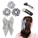 Load image into Gallery viewer, Hair Accessories Combo Pack of Scrunchies, Clips &amp; Bow
