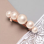 Load image into Gallery viewer, Radhu &amp; Kabby Elegant LightPink Pearl Hair Accessory | Premium Rose Gold Barrette for Women &amp; Girls