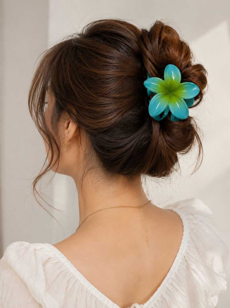 Radhu & Kabby Floral Pastel Hair Claw Clip for Women/Girls | Pack of 6 Stylish Flower Design Hair Accessor
