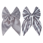 Load image into Gallery viewer, Handmade Satin Hair Bow Classic Black &amp; White Pack of 2