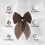 Load image into Gallery viewer, Hair Bow for Women Brown Colour Pack of 1
