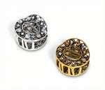 Load image into Gallery viewer, Radhu &amp; Kabby Metal Round Stone Hair Claw Clip Set | Silver &amp; Gold Strong Grip Vintage Rhinestone Hair Accessories