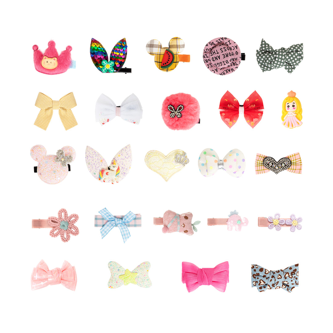 Assorted Hair Clips for Kids 24-Piece Mega Pack