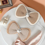 Load image into Gallery viewer, Radhu &amp; Kabby Elegant Bow Hair Clips for Girls | Set of 2 Neutral Toned Bows with Soft Finish