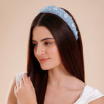 Load image into Gallery viewer, Hairband with Blue Embellishments for Girls &amp; Women
