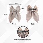 Load image into Gallery viewer, Trendy Grey Hair Bow Clip for Women/Girls Pack of 1
