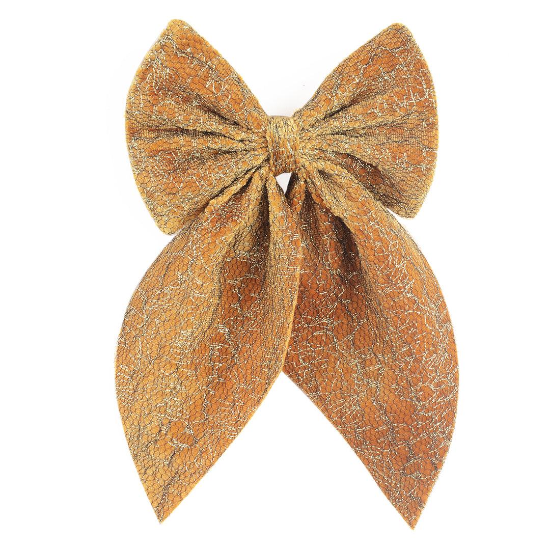 Trendy & Stylish Hair Bow Clip Pack of 1 Mustard