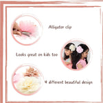 Load image into Gallery viewer, Flower Hair Clips Elegant Pastel Bows for Girls Pack of 4
