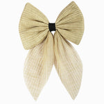 Load image into Gallery viewer, Handmade Hair Bow for All Occasions Beige Colour Pack of 1
