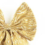 Load image into Gallery viewer, Satin Gold Patterned Hair Bow Clip For Women &amp; Girls Set of 1
