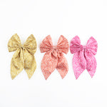 Load image into Gallery viewer, Satin Hair Bows Printed Hairpins for Women Set of 3
