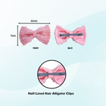 Load image into Gallery viewer, Hair Bow Clip Crystal Beaded Hairpins for All Occasion Pack of 2
