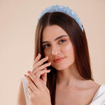 Load image into Gallery viewer, Hairband with Blue Embellishments for Girls &amp; Women