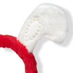 Load image into Gallery viewer, Bunny Ears Headband Red &amp; White with Pearls 1 Pcs
