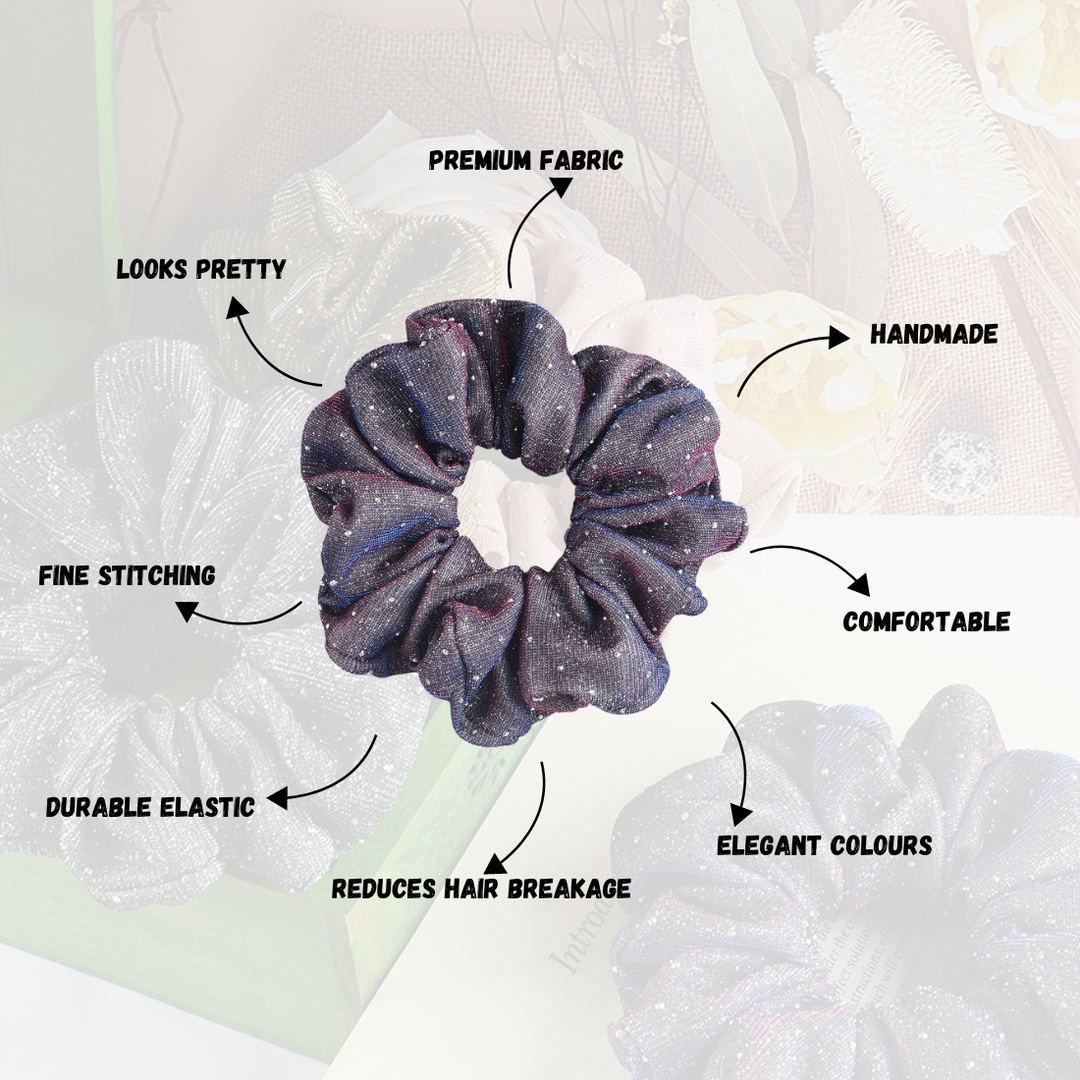 Hair Scrunchies for Women/Girls (4 Pack)