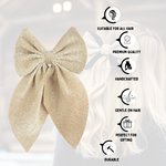 Load image into Gallery viewer, Hair Bow For Women/Girls Beige Colour Pack of 1
