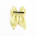 Load image into Gallery viewer, Satin Gold Patterned Hair Bow Clip For Women &amp; Girls Set of 1
