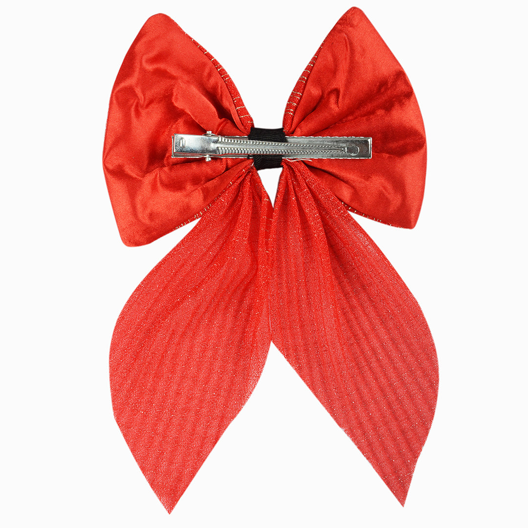 Non-Slip Hair Bow Clip for All Occasions Red Colour Pack of 1