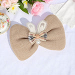 Load image into Gallery viewer, Radhu &amp; Kabby Layered Bow Hair Clips for Girls &amp; Women | Set of 3 Bows in Neutral Shades for Party &amp; Daily Wear