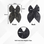 Load image into Gallery viewer, Hair Bow Clip For Women/Girls Black Pack of 1
