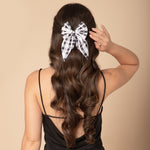 Load image into Gallery viewer, Hair Bows Set of 2 - Black and White
