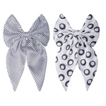 Load image into Gallery viewer, Trendy Satin Hair Bow for Women Black &amp; White Colour Set of 2
