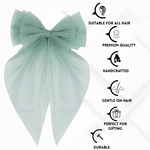 Load image into Gallery viewer, Hair Bows Clips for Women Light Green &amp; Peach Colour Set of 2
