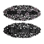 Load image into Gallery viewer, Black Metal Barrette for Women One Piece
