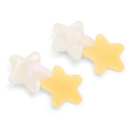 Load image into Gallery viewer, Star Alligator Hair Clips Hairpins - Yellow &amp; White Set of 2
