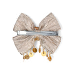 Load image into Gallery viewer, Handmade Golden Embellished Hair Bow for Girls &amp; Women
