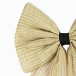 Load image into Gallery viewer, Handmade Hair Bow for All Occasions Beige Colour Pack of 1
