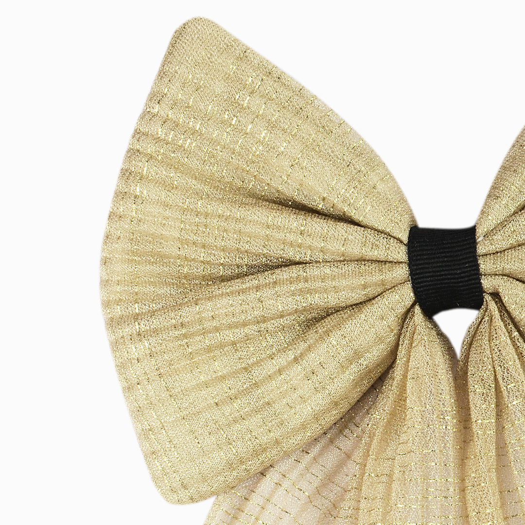 Handmade Hair Bow for All Occasions Beige Colour Pack of 1