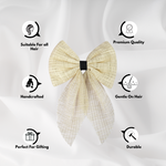 Load image into Gallery viewer, Trendy Hair Bow Clip For Girls White Colour Pack of 1
