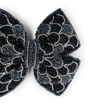 Load image into Gallery viewer, Handmade Black Embellished Hair Bow for Girls &amp; Women
