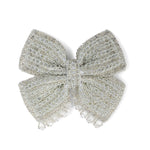 Load image into Gallery viewer, Handmade Silver Embellished Hair Bow for Girls &amp; Women
