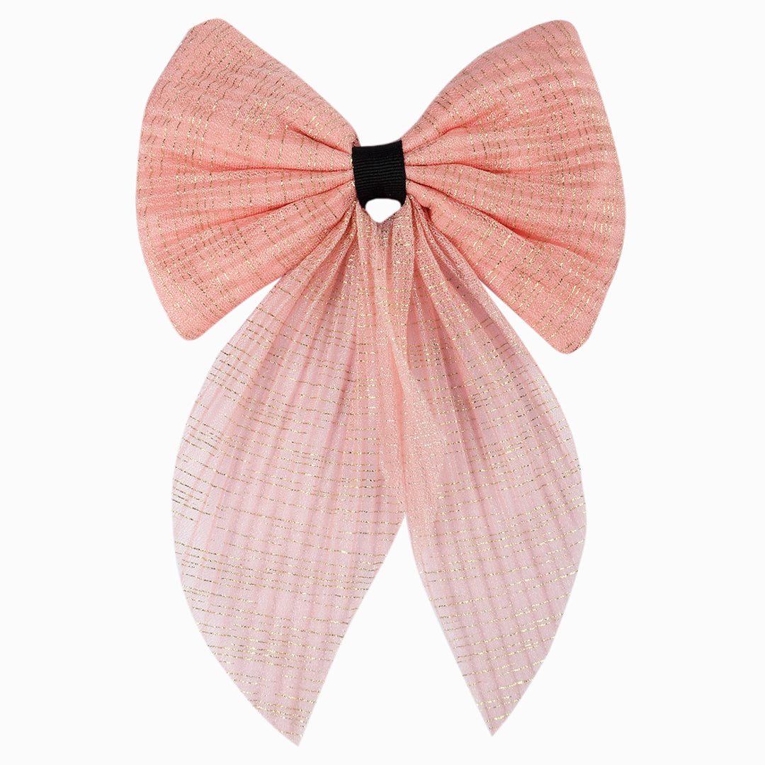 Hair Bows Clip for Girls Pink Colour Set of 1