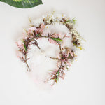 Load image into Gallery viewer, Radhu &amp; Kabby White Daisy Floral Hair Tiara for Girls &amp; Women | Artificial Flower Crown with Ribbon Tie | Elegant Hair Accessory for Weddings, Photoshoots &amp; Parties