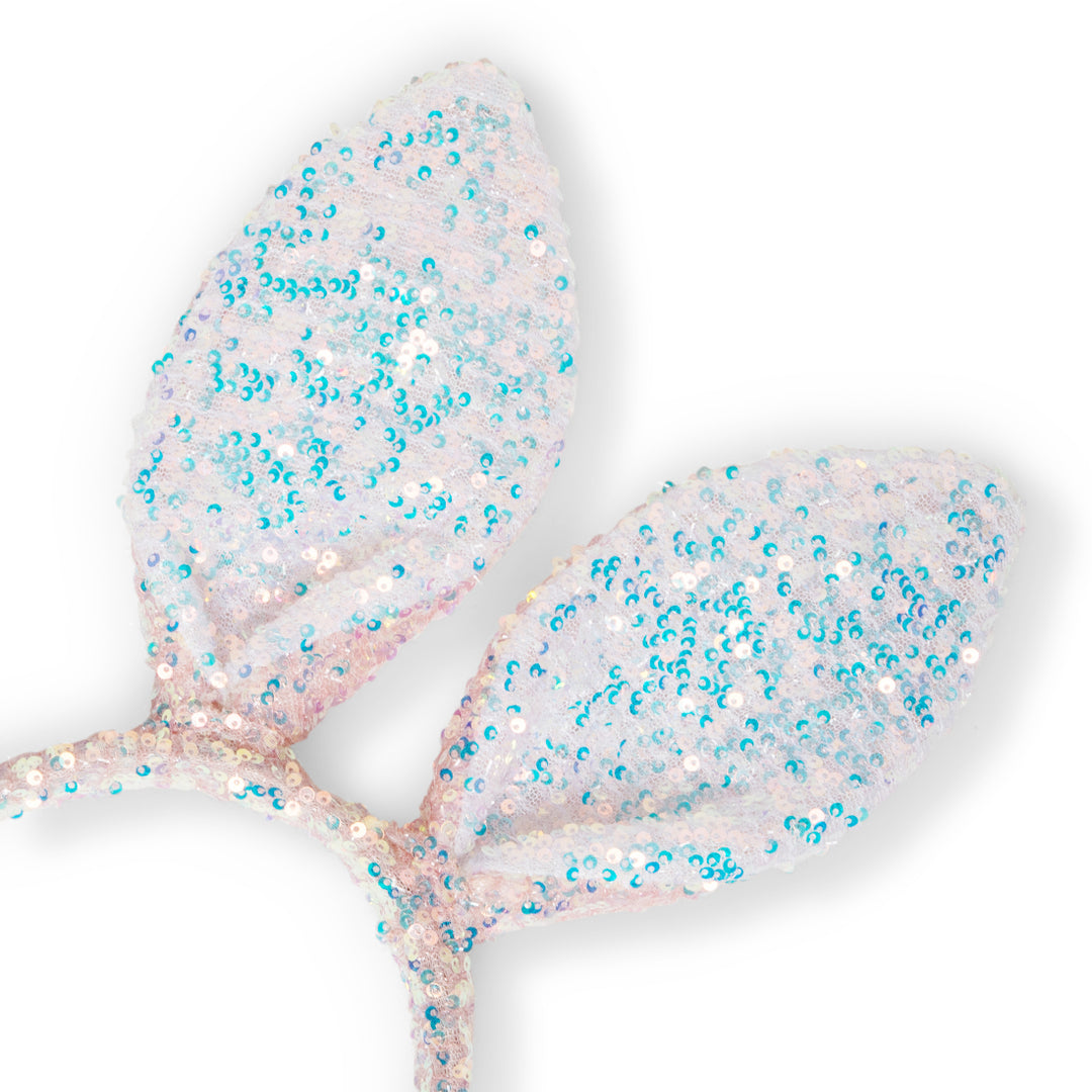 Radhu & Kabby Bunny Ear Headband | Sparkling Sequin Hairband for Kids, Girls & Women