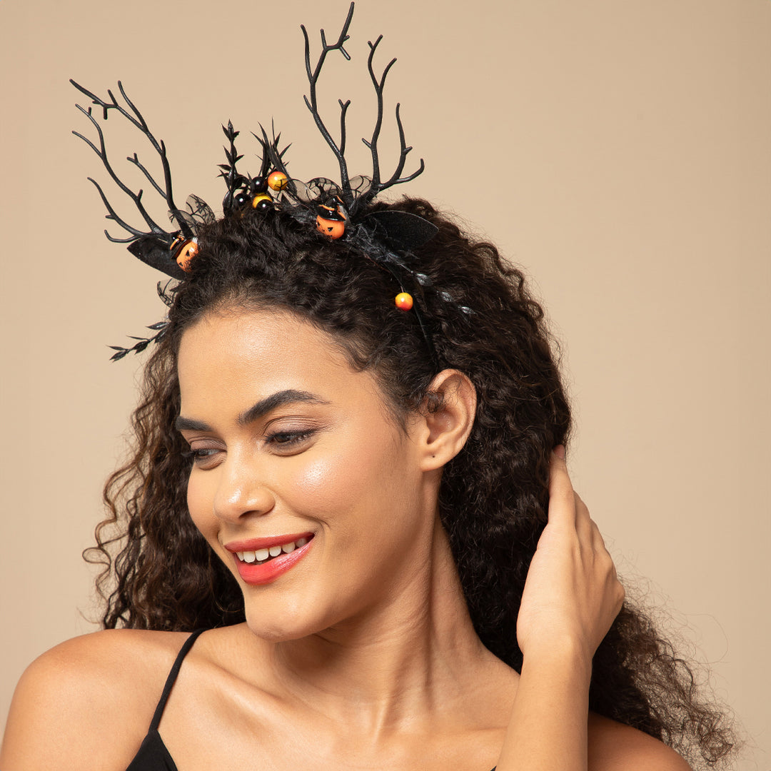 Halloween Black Antler Headband 1 Pcs