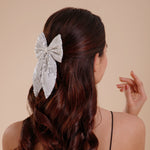 Load image into Gallery viewer, Hair Bow for All Occasions White Colour Pack of 1
