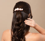Load image into Gallery viewer, Radhu &amp; Kabby Elegant LightPink Pearl Hair Accessory | Premium Rose Gold Barrette for Women &amp; Girls