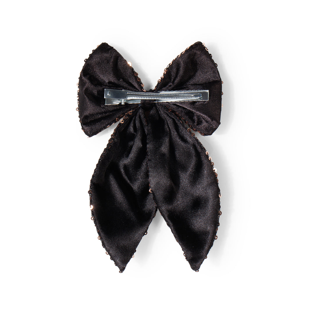 Trendy Hair Bow for Girls Black Colour 1 Pcs