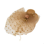 Load image into Gallery viewer, Radhu &amp; Kabby Fascinator Hat for Girls/Women | Brown Hat with Polka Dot Veil, Mesh Bow | Hair Accessory for Weddings, Outings and Special Events