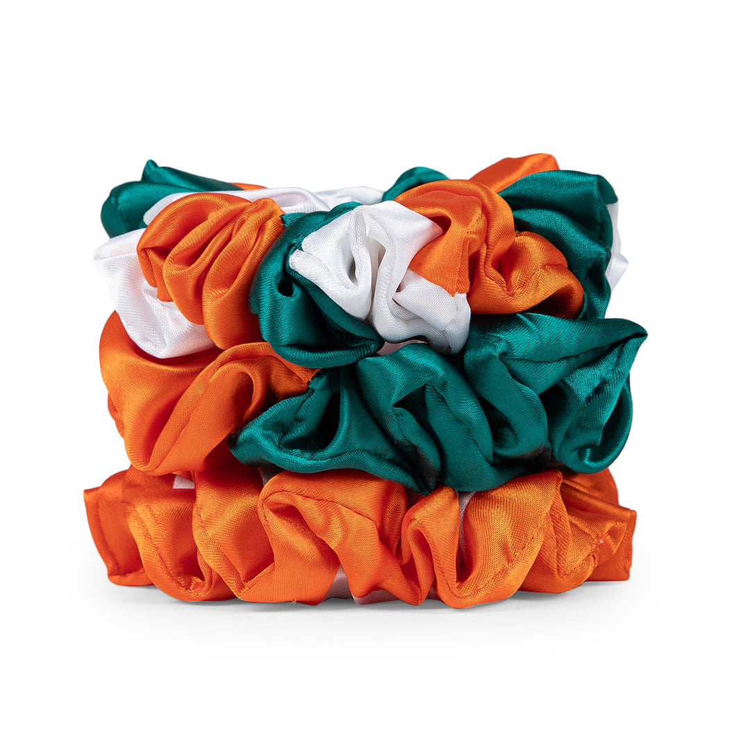 Satin Tricolor Scrunchie for Women & Girls | Indian Flag Hair Accessory
