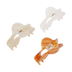 Load image into Gallery viewer, Radhu &amp; Kabby U-Shaped Hair Clutcher Clips | Set of 3 in Marble &amp; Tortoise Finish | Wide Grip Hair Accessories for Girls &amp; Women | Stylish Claws for Everyday Use