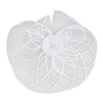 Load image into Gallery viewer, Radhu &amp; Kabby Elegant White Fascinator Hat for Girls/Women | Pearl Mesh Flower Design | Party Accessory