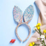 Load image into Gallery viewer, Radhu &amp; Kabby Bunny Ear Headband | Sparkling Sequin Hairband for Kids, Girls &amp; Women
