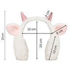Load image into Gallery viewer, Radhu &amp; Kabby Adorable Pink Horn Plush Earmuffs | Cozy, Soft &amp; Warm Winter Ear Warmer