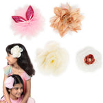 Load image into Gallery viewer, Floral Hair Clips Elegant Flower Bows For Women Set of 4
