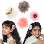 Load image into Gallery viewer, Flower Hair Bow Clips Hairpins for Everyday Wear Set of 4
